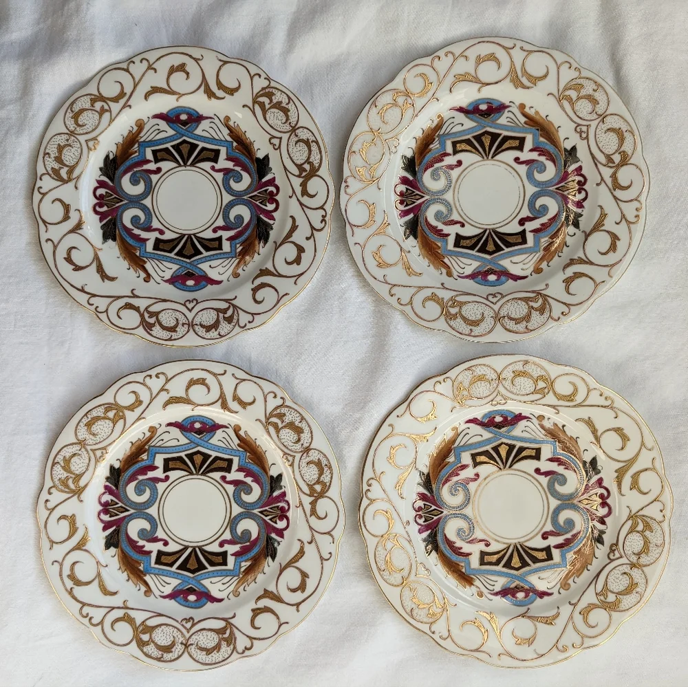 Boseck & Co Imperial Vienna Austria Art Nouveau Handpainted Porcelain Plates - 4 - Picture 1 of 16